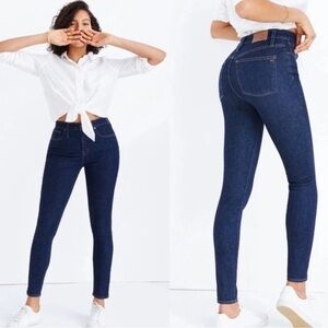 madewell women’s CURVY HIGH-RISE SKINNY Dark Wash jeans sz 29 denim